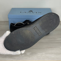 Lanvin Sneakers, 'Sort Ruskind' All Black Lak Toe (43)