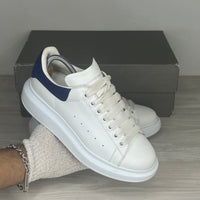 Alexander McQueen Sneakers, Herre 'Hvid' Ruskind Blå Hæl Oversized (39) 🔵