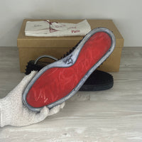 Christian Louboutin Sneakers, Herre 'Sort' Pik Boat Ruskind (41.5) 🤠