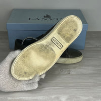 Lanvin Sneakers, Herre 'Grøn' Ruskind Lak Toe (41) 🛢️