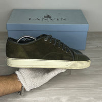 Lanvin Sneakers, Herre 'Grøn' Ruskind Lak Toe (41) 🛢️