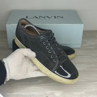 Lanvin Sneakers, Herre 'Grå' Ruskind Lak Toe (41) 😦