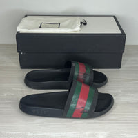 Gucci Sandaler, Herre Pursuit 'Sort' Flip Flop (41) 🩴