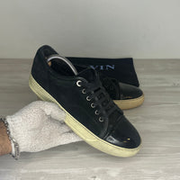 Lanvin Sneakers, Herre 'Sort' Ruskind Lak Toe (39) 😦