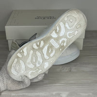 Alexander McQueen Sneakers, Herre 'Hvid' Grå Ruskind Hæl Oversized (44.5) ✉️