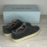 Lanvin Sneakers, Herre 'Grå' Ruskind Lak Toe (41) 😦