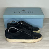 Lanvin Sneakers, Herre 'Black Suede' Lak Toe (39) 🪝