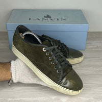 Lanvin Sneakers, Herre 'Grøn' Ruskind Lak Toe (41) 🛢️