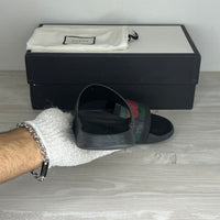 Gucci Sandaler, Herre Pursuit 'Sort' Flip Flop (41) 🩴