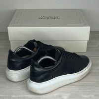 Alexander McQueen Sneakers, Herre 'Sort' Læder Oversized (40) 🪩