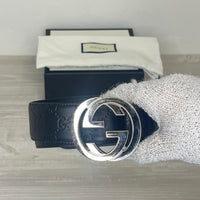 Gucci Bælte, Herre Læder 'Sort' (85)