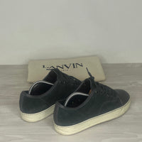 Lanvin Sneakers, Dark Green Suede 'Mat Toe' (40)