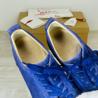 Christian Louboutin Sneakers, 'Encre' Louis Junior Spikes Flat Veau Velours Herre (42.5)