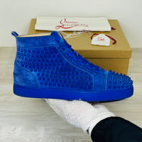 Christian Louboutin Sneakers, 'Atlantic' Louis Flat Spikes High Tops Herre (42)