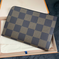 Louis Vuitton x NIGO Pochette Jour Clutch Bag, Damier Ebene Giant GM Brown