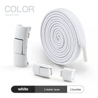 No Tie Shoe, laces Press Lock Shoelaces without ties Elastic Laces Sneaker Kids Adult 8MM Widened Flat Shoelace for Shoes