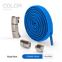 No Tie Shoe, laces Press Lock Shoelaces without ties Elastic Laces Sneaker Kids Adult 8MM Widened Flat Shoelace for Shoes