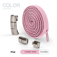 No Tie Shoe, laces Press Lock Shoelaces without ties Elastic Laces Sneaker Kids Adult 8MM Widened Flat Shoelace for Shoes