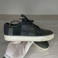 Lanvin Sneakers, 'Army Green Suede' Mat Toe (39)