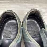 Lanvin Sneakers, 'Army Green Suede' Mat Toe (39)