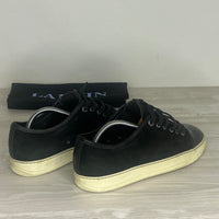 Lanvin Sneakers, 'Sort Ruskind' Lak Toe (40)