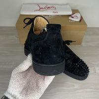 Christian Louboutin Sneakers, 'Sort Ruskind' Junior Spikes (43.5)