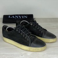 Lanvin Sneakers, 'Sort Ruskind' Mat Toe (42) 🧦