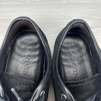 Lanvin Sneakers, 'Sort Ruskind' Lak Toe (41)