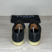 Lanvin Sneakers, 'Sort Ruskind' Lak Toe (41) 🫥