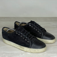 Lanvin Sneakers, 'Sort Ruskind' Mat Toe (41) 🫣