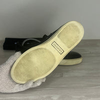 Lanvin Sneakers, 'Sort Ruskind' Lak Toe (40)