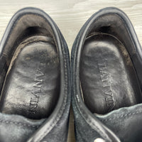 Lanvin Sneakers, 'Sort Ruskind' Lak Toe (40)