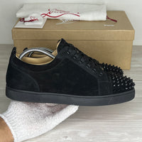 Christian Louboutin Sneakers, 'Black Suede' Junior Spikes (43)