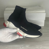 Balenciaga Sneakers, Speed Trainers Black, White and Red (39)