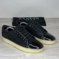 Lanvin Sneakers, 'Sort Ruskind' Lak Toe (41) 🫥