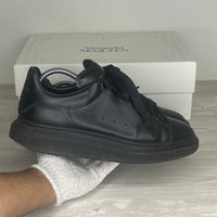 Alexander McQueen Sneakers, 'Sort Læder' Oversized (42.5)