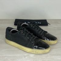 Lanvin Sneakers, 'Sort Ruskind' Lak Toe (42)