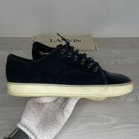 Lanvin Sneakers, 'Black Suede' Lak Toe (46)