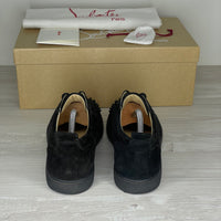 Christian Louboutin Sneakers, 'Black Suede' Junior Spikes (39.5)