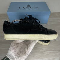 Lanvin Sneakers, 'Sort Ruskind' Lak Toe (41)
