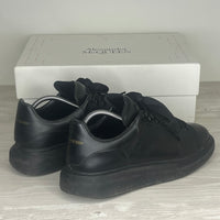 Alexander McQueen Sneakers, 'Sort Læder' Oversized (42.5)