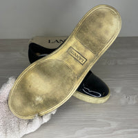 Lanvin Sneakers, 'Black Suede' Lak Toe (46)