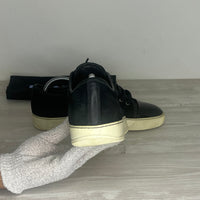 Lanvin Sneakers, 'Sort Ruskind' Lak Toe (40)