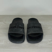 Balenciaga Sandaler, Logo Gummi Slides (44)