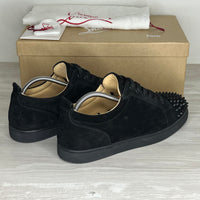 Christian Louboutin Sneakers, 'Black Suede' Junior Spikes (43)