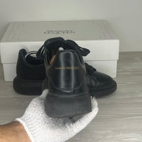 Alexander McQueen Sneakers, 'Sort Læder' Oversized (42.5)