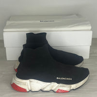 Balenciaga Sneakers, Speed Trainers Black, White and Red (39)