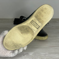 Lanvin Sneakers, 'Sort Ruskind' Lak Toe (42)