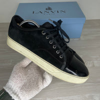 Lanvin Sneakers, 'Sort Ruskind' Lak Toe (41)