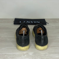 Lanvin Sneakers, 'Sort Ruskind' Lak Toe (42)